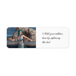 Ultramarine Mermaid Label