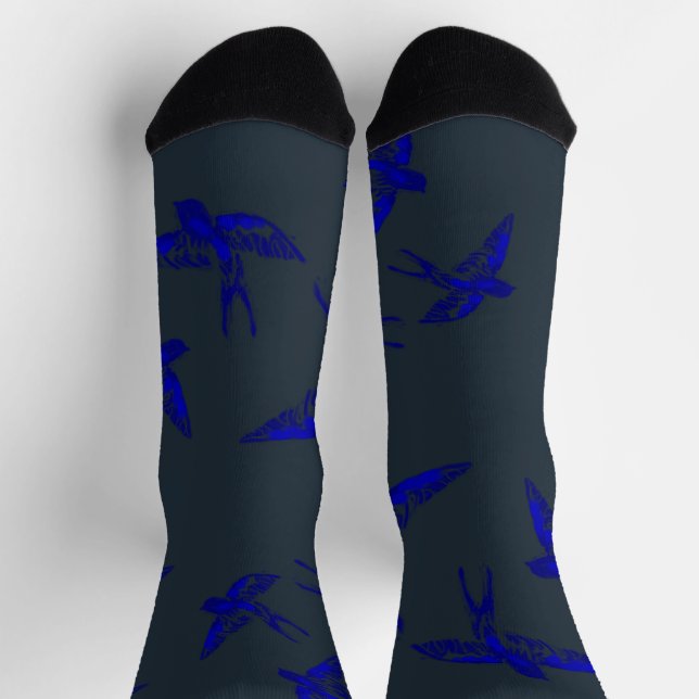 Ultramarine Swallow Socks (Top)