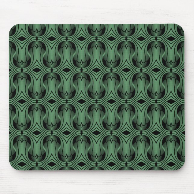 Ultramod Art Deco Mousepad, Clover Green Mouse Pad (Front)