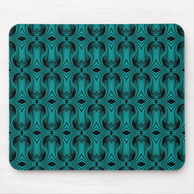 Ultramod Art Deco Mousepad, Teal Mouse Pad (Front)