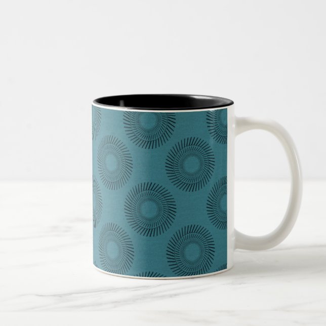 Ultramod Mug, Turquoise Two-Tone Coffee Mug (Right)