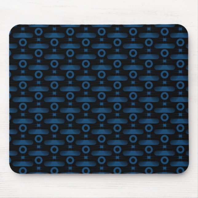 Ultramodern Abstract Mousepad, Royal Blue Mouse Pad (Front)