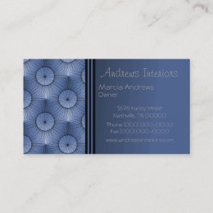 Ultramodern Business Card, Electric Blue Card