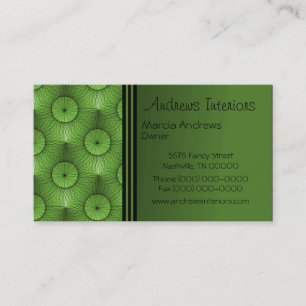 Ultramodern Business Card, Olive Green Card