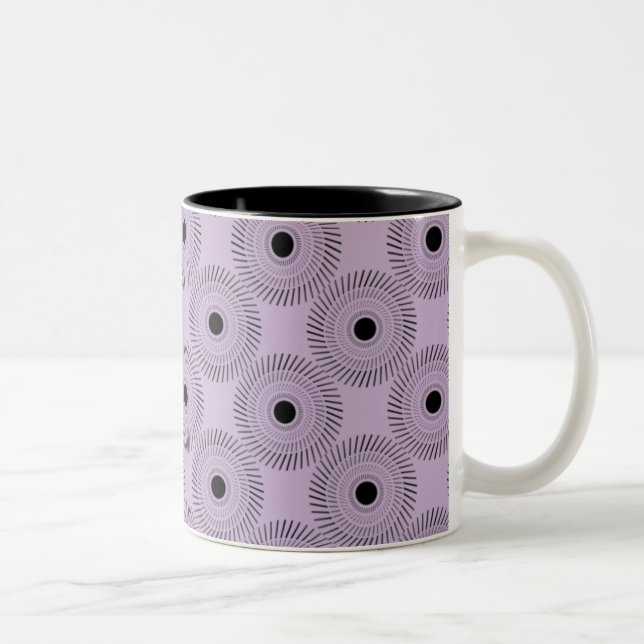 Ultramodern Charm Mug, Lavender Two-Tone Coffee Mug (Right)