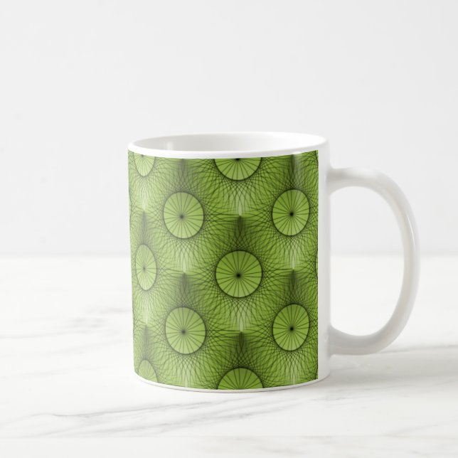 Ultramodern Chic Mug, Olive Green Coffee Mug (Right)