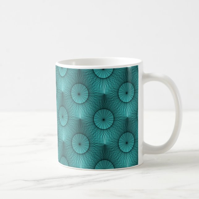 Ultramodern Chic Mug, Vibrant Teal Coffee Mug (Right)