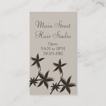 Ultramodern Floral Business Card  Latte Business Card by Superstarbing at Zazzle