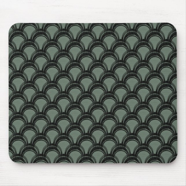 Ultramodern Glamour Mousepad, Dark Sage Mouse Pad (Front)