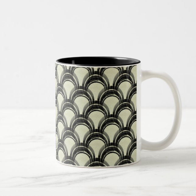 Ultramodern Glamour Mug, Ivory Two-Tone Coffee Mug (Right)
