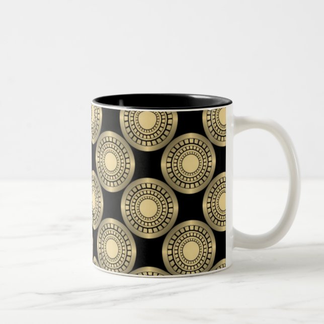 Ultramodern Perfection Mug, Gold Two-Tone Coffee Mug (Right)