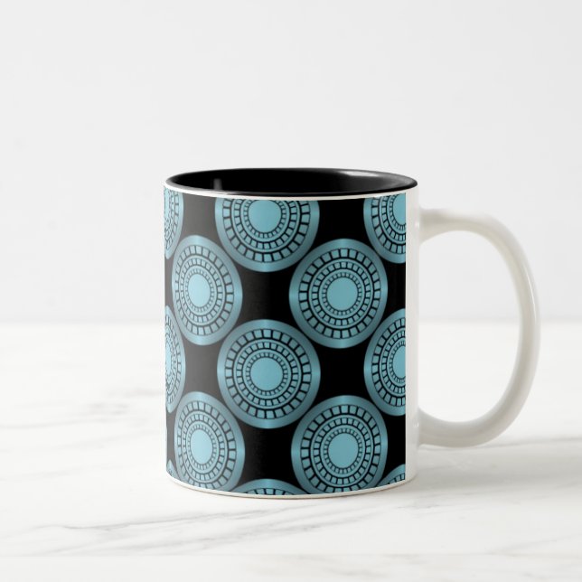 Ultramodern Perfection Mug, Light Blue Two-Tone Coffee Mug (Right)