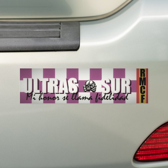 ULTRAS SUR BUMPER STICKER (On Car)