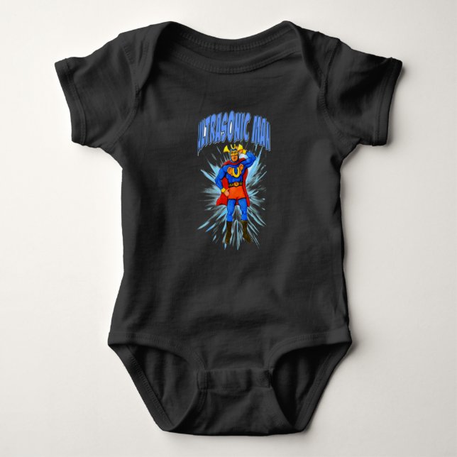 Ultrasonic Man Baby Bodysuit (Front)