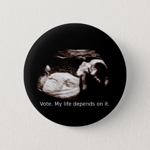 Ultrasound Abortion Vote My life depends on it Button