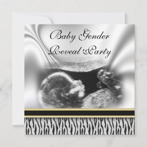Ultrasound Baby Gender Reveal Party Invitation