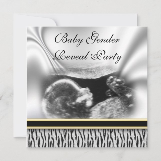 Ultrasound Baby Gender Reveal Party Invitation (Front)