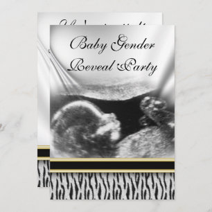 Ultrasound Baby Gender Reveal Party Invitation