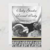 Ultrasound Baby Gender Reveal Party Invitation (Front)