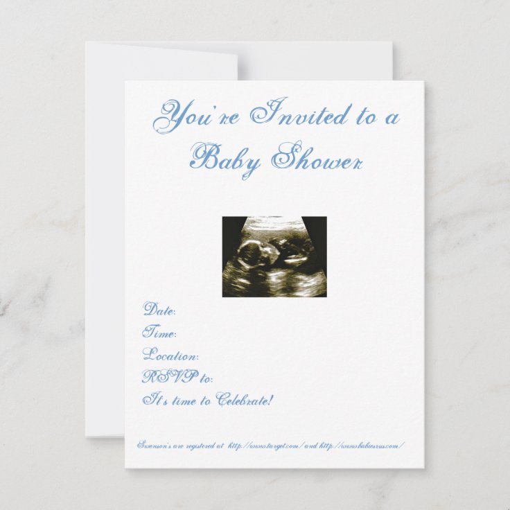 Ultrasound Baby Shower Invitation Zazzle