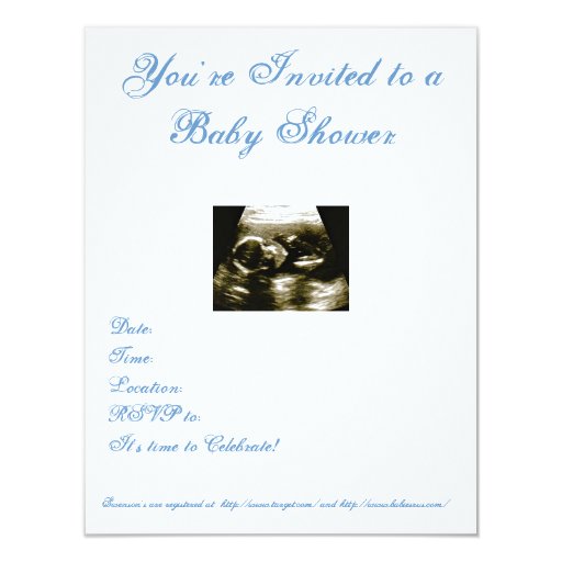 Ultrasound Photo Baby Shower Invitations 9