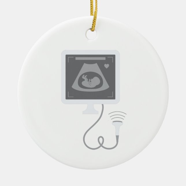 Ultrasound Ceramic Ornament (Front)
