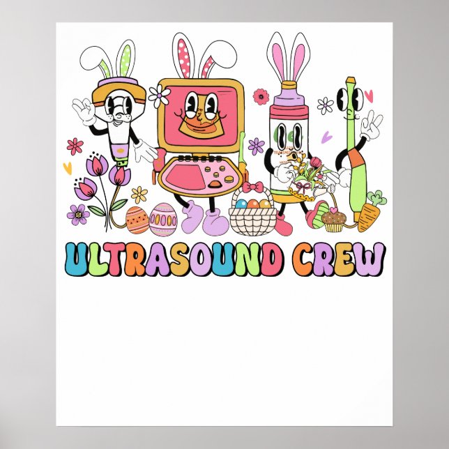 ultrasound crew, retro, vintage poster (Front)