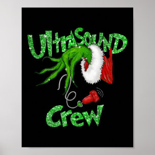 Ultrasound Crew Sonographer Merry Christmas Xmas P Poster
