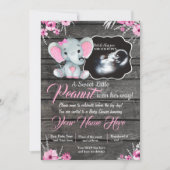 Ultrasound Elephant Baby Shower Invitation, rustic Invitation (Front)