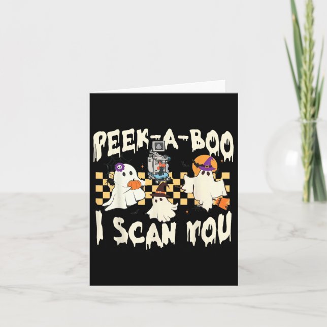 Ultrasound Funny Halloween Outfit Costumes  Card (Front)