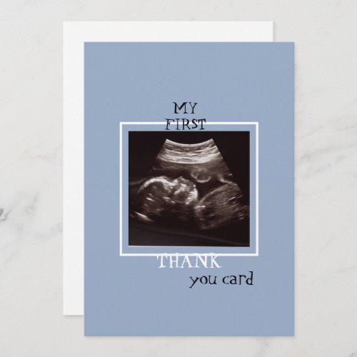 Ultrasound Giraffe Thanks Blue Baby Viewpoint Cute Thank You Card