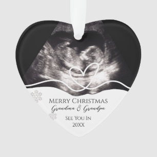Ultrasound Grandparents Pregnancy Announcement Ornament
