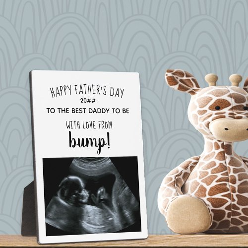 Ultrasound Photo Black and White Best Daddy to Be Plaque
