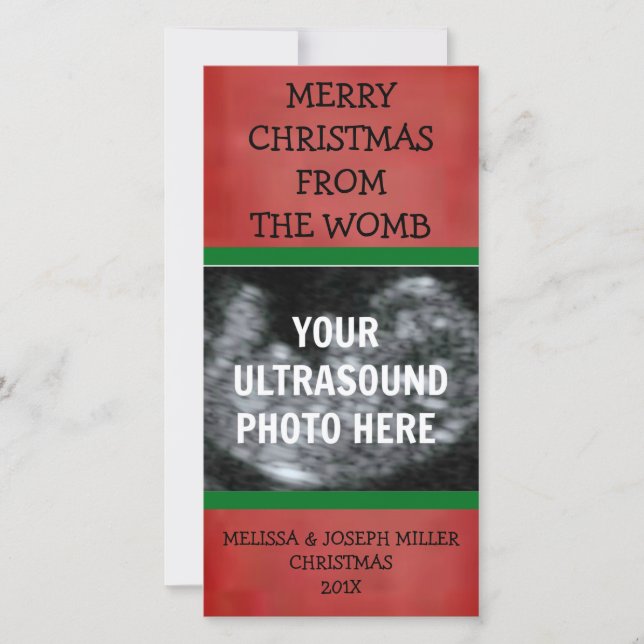 Ultrasound Photo Christmas Card (Front)
