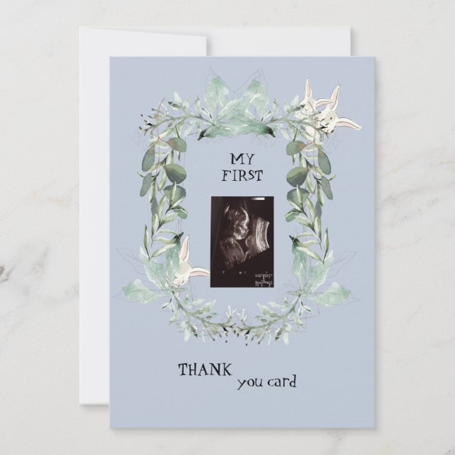 Ultrasound Photo Foliage Funny Thank You Baby  (Front)