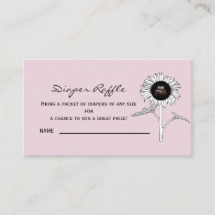Ultrasound Photo Pink Diaper Raffle Enclosure Card