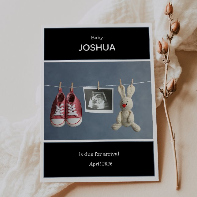 Ultrasound Photo Pregnancy Announcement Card (Creator Uploaded)