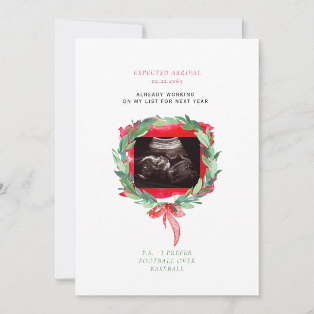 Ultrasound Photo Watercolor Truck Christmas Boy (Front)