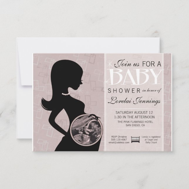 Ultrasound Picture Baby Shower Invitation (Front)