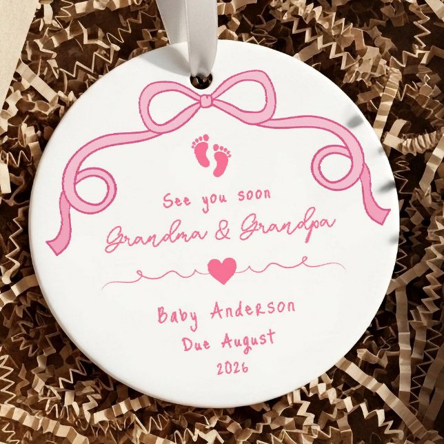 Ultrasound Pregnancy Announcement Christmas  Ceramic Ornament (Creator Uploaded)
