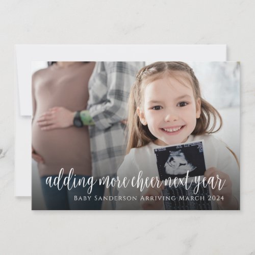 Ultrasound Pregnancy Announcement Holiday Card