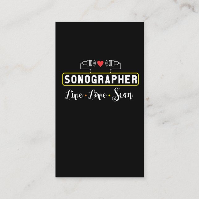 Ultrasound Sonographer Scan Sonography Profession Business Card (Front)