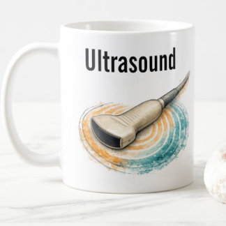 Ultrasound Team Sonography Probe Sound Waves Gift Coffee Mug