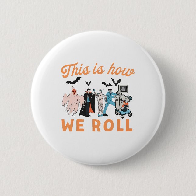 Ultrasound Tech Ghosts Vascular Tech Sonographer H Button (Front)