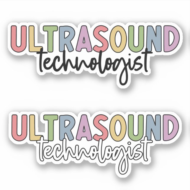 Ultrasound Technologist | Ultrasound Tech Cute Sticker (Front)