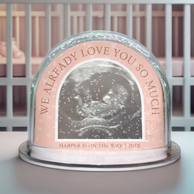 Ultrasound We Love You Already Keepsake Snow Globe (This ultrasound snow globe is a heartfelt way to celebrate the joy of expecting a baby. )