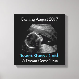 Ultrasound with Name & Picture Canvas Wall Hanging