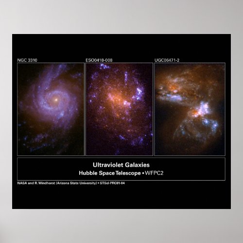Ultraviolet Galaxies from the Hubble Telescope Poster