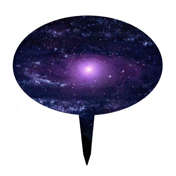 Ultraviolet Purple Andromeda Galaxy Space Cake Pick