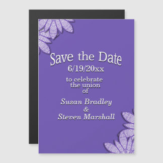 Ultraviolet Save the Date Magnetic Invitation